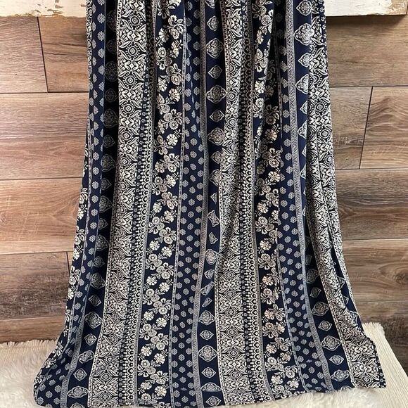 Vibe Sportswear Womens Floral Border Print Short Sleeve Maxi Dress Size 2X - Picture 7 of 12